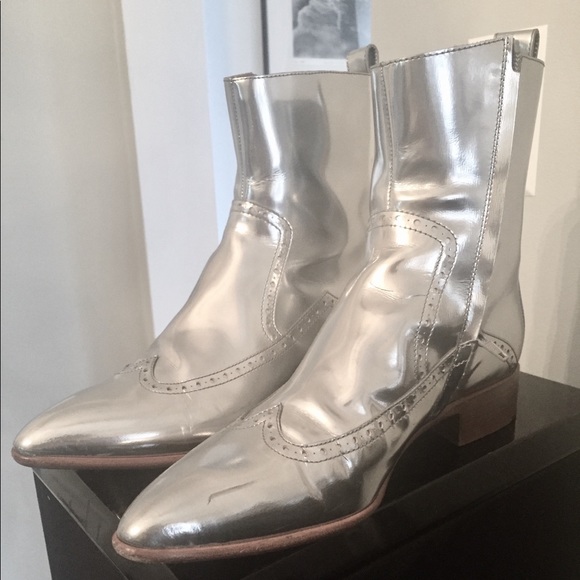 Maison Martin Margiela Shoes - Maison Margiela silver cowboy boots